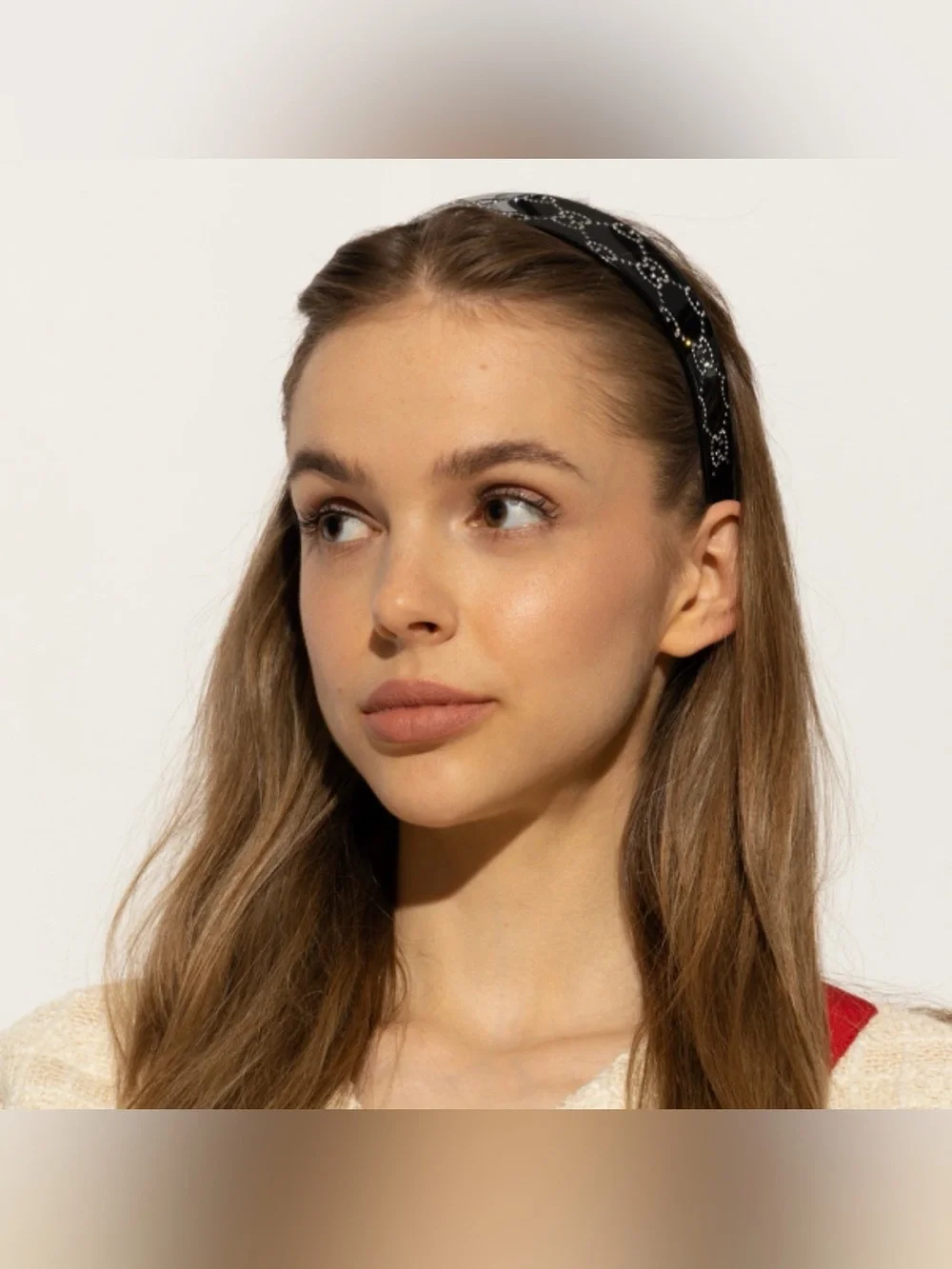 GUCCI GG logo crystal headband